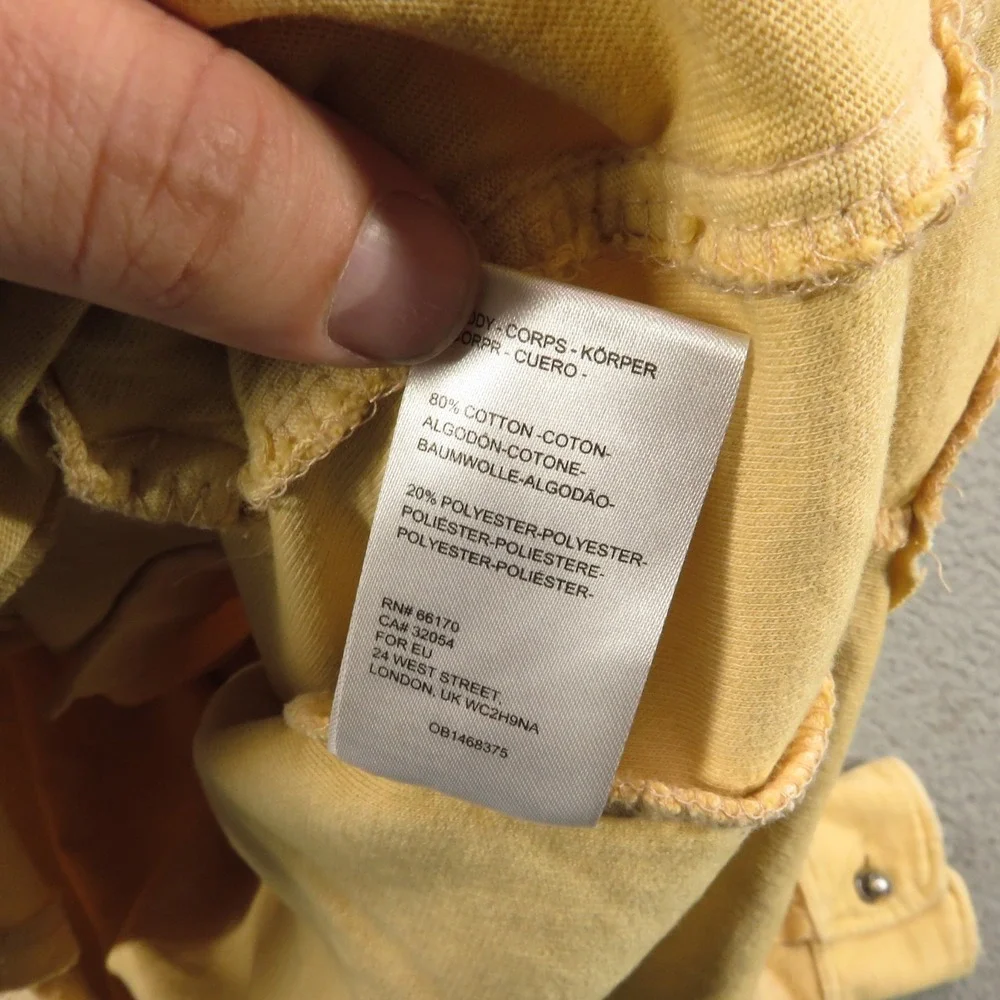 Free People Top Womens Small Cream Oversized Shacket Jacket Elbow Patch Campfire